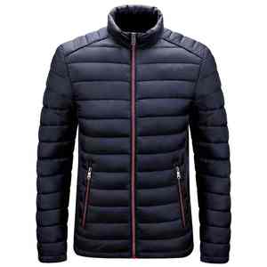 High Quality Custom <b>Men's</b> Winter Puffer <b>Jacket</b> <b>Smart</b> <b>Casual</b> Style Solid Pattern Water-Proof Bubble Coat Front Zipper Closure - Product Image 6