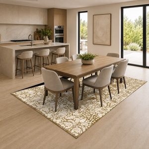 <b>RUGS</b> DEPOT LXDP-0261 Wholesale Beige Brown Traditional Medallion Digital Printed Machine Washable Chenille Area <b>Rug</b> <b>Non</b> <b>Slip</b> - Product Image 4