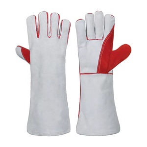 Haute qualité anti-dérapant peau de vache longue peau de vache fendue résistant aux coupures sécurité industrielle protection en cuir soudage gants de travail - Product Image 4