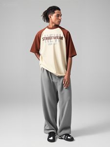 Imprimé 2 voies stretch surdimensionné Raplan Fit 100% coton à manches courtes coton production OEM/ODM hommes T-shirt - Product Image 2