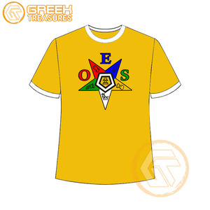 T-shirt Ordre de l'étoile de l'Est en gros Vêtements en jersey de coton T-shirt OES respirant de haute qualité Vêtements grecs pour femmes - Product Image 1