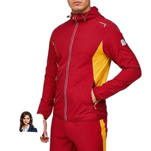 Ensemble de survêtement d'hiver pour homme, personnalisé avec logo imprimé, coupe classique, en nylon, coupe-vent élastique, pour l'entraînement et le jogging - Product Image 4