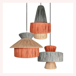 Suspension élégante Boho trempée de soleil en rotin, jute et jonc de mer pour les maisons d'inspiration naturelle - Product Image 5