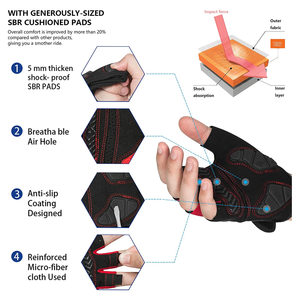 Gants de gymnastique antidérapants de haute qualité pour hommes femmes nouveau Design gants d'entraînement de sport respirants pour l'été pour le cyclisme en plein air - Product Image 2