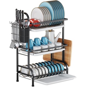 Escurridor de platos más vendido Estante de platos y platos de acero inoxidable para instalación de tipo soporte de fregadero de cocina - Product Image 1