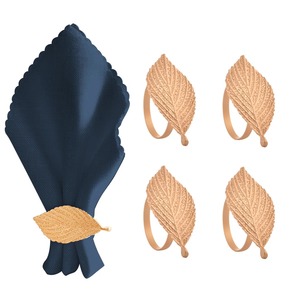 Porte-serviettes en feuille d'or de qualité supérieure pour mariage, réception, buffet, hôtel, restaurant et idée de présentation de table de luxe en provenance d'Inde - Product Image 1