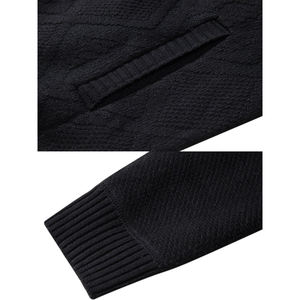 2025 gros personnalisé de haute qualité automne et hiver hommes pulls décontractés pur coton hommes pleine fermeture éclair Cardigan chandails - Product Image 6