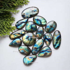 Gema de cristal labradorita, cabujón de jaspe de serpiente, detectores de piedras preciosas, cristales curativos, labradorita púrpura, cabujón de coral, cuentas de piedras preciosas - Product Image 5