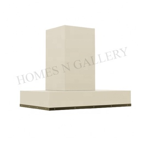 Campana Extractora de Cocina de Diseño Moderno Personalizada, de Acero Inoxidable, Montada en la Pared, con Franja de Latón, Estilo Rústico - Product Image 5