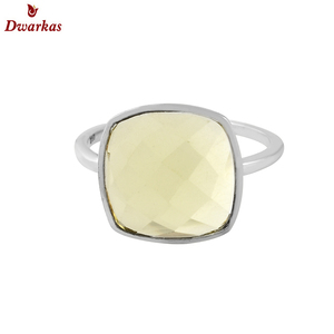 Anillo de piedras preciosas de cuarzo ahumado natural de Plata de Ley 925 clásico Ajuste de bisel para bodas y fiestas directo del fabricante - Product Image 4