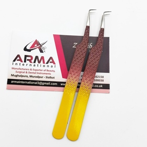 แหนบถอนขนตามืออาชีพที่มีการต่อขนตาแบบออมเบรสแตนเลสแบบยั่งยืนแหนบปลายแหลมแยก - Product Image 3