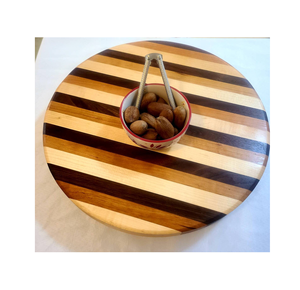 Organisateur de plateau tournant Susan paresseux en bois d'acacia personnalisé en usine pour ustensiles de cuisine et restaurants au meilleur prix - Product Image 4