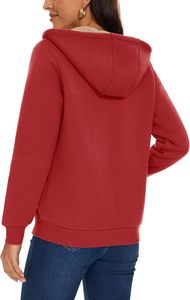 Vestes d'hiver en polaire Sherpa pour femmes Pull à capuche d'hiver à manches longues Vestes d'hiver en polaire Sherpa imprimées sur mesure pour femmes - Product Image 6