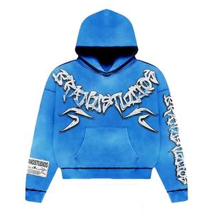 Nuevo Conjunto Deportivo de Invierno Transpirable de Alta Calidad, Talla Grande, Sudadera con Capucha y Pantalones Acampanados con Logotipo de Marca Personalizado - Product Image 2