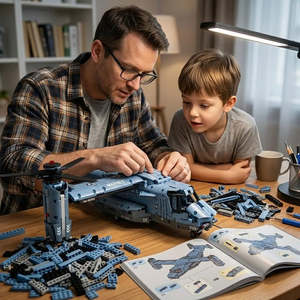 Bloques de Construcción de Plástico ABS para Helicóptero de Guerra a Escala 1:35, Compatible con Lego Moc, Temática Urbana - Product Image 2