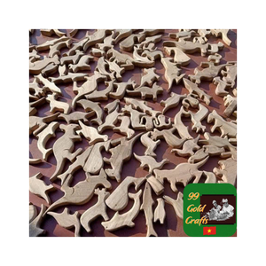 Vente en gros de figurines d'animaux en bois faites à la main pour enfants jouets décoration créative animaux en bois naturel collection de cadeaux - Product Image 2