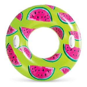 Intex 107cm giubbotto di salvataggio gonfiabile galleggiante da piscina galleggiante in vinile verde melone/rosa/giallo - Product Image 1