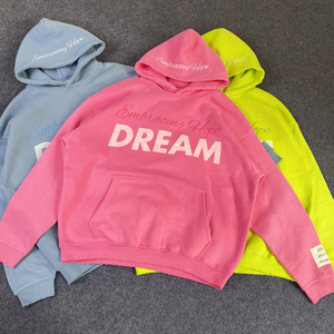 Sweat-shirts unisexes surdimensionnés personnalisés avec impression DTF, DTG et strass, mode streetwear, vente en gros - Product Image 2