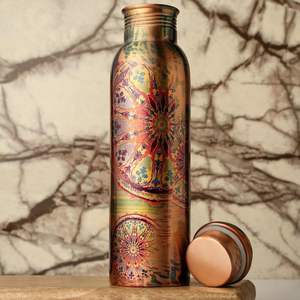 Premium Quality Copper <b>Water</b> <b>Bottle</b> with Leak Proof Lid and Smooth Finishing for Fitness <b>Gym</b> Travel and Daily Use - Product Image 1