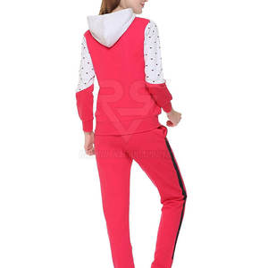 Survêtement d'hiver 100% coton pour femmes de la dernière conception du fabricant pakistanais couleurs personnalisées à capuche Style décontracté tricot solide - Product Image 2