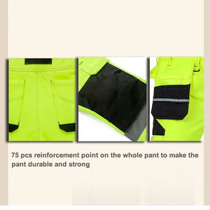 La mejor venta de outlet, pantalones de seguridad para el trabajo para hombres con botón Fly, tallas y colores personalizados, ropa de trabajo de moda de bajo precio, transpirable - Product Image 4
