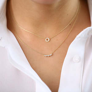 Diamond Cluster <b>Necklace</b> 18K <b>Gold</b> Floating Scattered Pendant Charm Cluster Delicate Natural <b>Necklace</b> Jewelry Diamond Wholesaler - Product Image 5