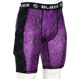 Pantalones cortos de compresión personalizados con estampado de serpiente con bolsillos Pantalones cortos con bolsillo Cintura elástica Leggings de yoga - Product Image 3