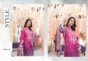 Adorables trajes de algodón bordados para mujer, vestido elegante de Faisalabad para la moda india y pakistaní - Product Image 3