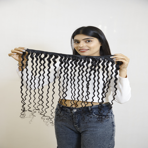 Extensiones de cabello humano virgen indio al por mayor 100% pelucas de encaje frontal de cutículas alineadas en color natural - Product Image 3