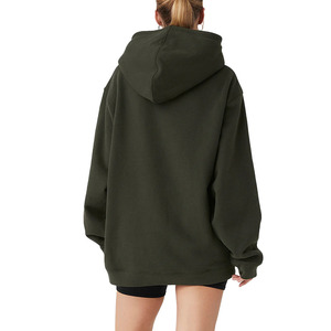 Sweat-shirt à capuche oversize tendance pour femme, à manches longues, en polaire, avec poche, pour l'automne et l'hiver - Product Image 5