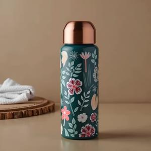 Botella de Agua Deportiva de Cobre Puro de Alta Calidad de 1000 ml con Impresiones Personalizables Gratuitas, Embalaje Reutilizable Ecológico - Product Image 3