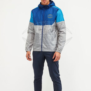 Veste coupe-vent pour homme sur mesure, col montant, tissu durable, coupe-vent, respirant, capuche réglable, veste d'hiver athlétique - Product Image 2