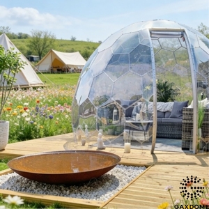 Dôme géodésique en polycarbonate transparent, luxueux, moderne, résistant aux UV, triple couche, pour observation des étoiles - Product Image 1