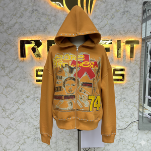 Sweat à capuche zippé imprimé de qualité supérieure édition sport la plus demandée fabriqué en usine sweats à capuche à bas prix pour hommes sweats à capuche pour hommes - Product Image 1
