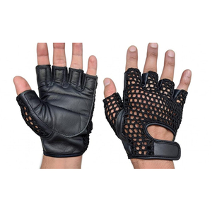 Gants de boxe en cuir à doigts ouverts, antidérapants, à lacets, pour entraînement en salle, avec attache de poignet, unisexe, MMA, Kickboxing, Taekwondo - Product Image 1