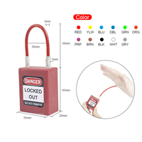 Ensemble de cadenas de blocage et d'étiquetage fiables avec câbles, cylindres à clé maîtresse, conformes OSHA, qualité supérieure avec codage laser et étiquette