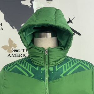 Veste matelassée personnalisée pour homme avec logo imprimé sur toute la surface, veste d'hiver décontractée avec fermeture éclair, traitement enduit, veste en duvet teinte unie - Product Image 6