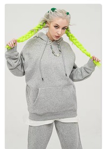 เสื้อฮู้ดดี้คอกลมทรงโอเวอร์ไซส์ ผ้าโพลีเอสเตอร์/คอตตอนเนื้อหนา พิมพ์ลายดิจิทัลด้านหน้า ดีไซน์มีซับใน น้ำหนักผ้า 420 กรัม เหมาะสำหรับฤดูหนาว - Product Image 6