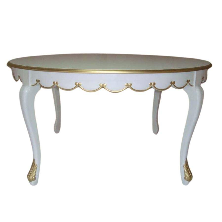 White & Gold Painted