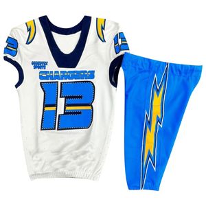 Jersey de fútbol americano sublimado personalizado de alta calidad, Jersey de fútbol americano bordado de sarga de aparejos - Product Image 1
