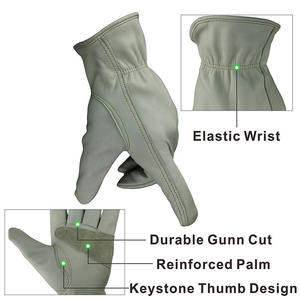 Gants de travail en cuir 2025 en cuir de vachette pour le travail, gants de conducteur en cuir de daim véritable de qualité A avec logo personnalisé pour hommes et femmes - Product Image 3