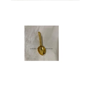 Élégant Look Antique Métal En Acier Inoxydable Cuillère Boule Ligne Up Design Poignée Or Brillant Plaqué À La Main top Argent Ware Fournitures - Product Image 1