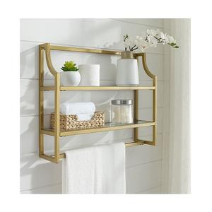 Estante de Baño de Madera y Hierro de 2 Niveles Hecho a Mano, Tamaño y Forma Personalizados, a un Precio Asequible - Product Image 3