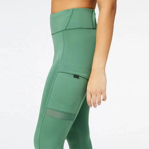 Leggings de yoga pour femmes de qualité supérieure, taille élastique, couleur unie, extensibles, haute qualité - Product Image 4