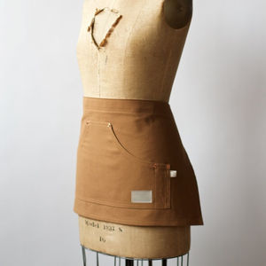 Delantal profesional de cintura para cocina y panadería, medio delantal con logotipo personalizado con bolsillos utilitarios, delantales con correa ajustable - Product Image 3