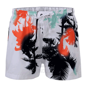 กางเกงขาสั้นลำลองสำหรับผู้ชายสไตล์ไฮสตรีทชุดว่ายน้ำผ้าแคนวาสแห้งเร็วระบายอากาศได้ดีในฤดูร้อนกางเกงขาสั้นสีพื้น - Product Image 6