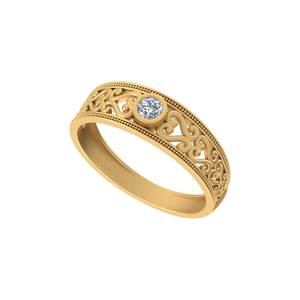 Anillo fino chapado en oro de 14K/18K de lujo personalizable para mujer VS Clarity Round Lab Diamond Compromiso Aniversario Regalo Anillo de bodas - Product Image 2