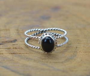 925 Sterling Silver <b>Black</b> Onyx Gemstone Ring Jewelry Handmade Silver Boho Style Ring Jewelry For Women <b>Wedding</b> Gift For Wife - Product Image 4