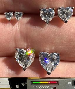 Popular Style Heart Shape Moissanite Diamond <b>Earrings</b> With Gold Plated 925 Silver <b>Fine</b> Fashion High End Luxury <b>Studs</b> For Women - Product Image 2