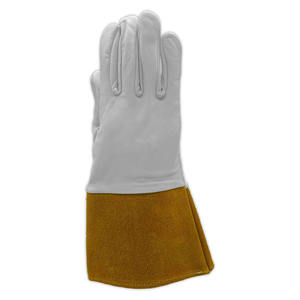 Guantes de soldadura Tig de cuero de piel de cabra de calidad superior ignífugos resistentes CE certificado 11 oz espesor antiestático - Product Image 5